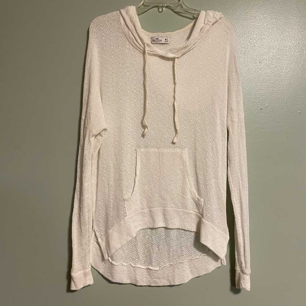 Knit hooded sweater